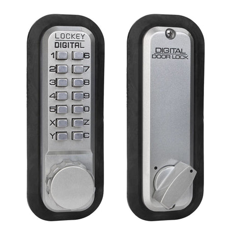 Lockey 2210SN satin nickel mechanical pushbutton locksets