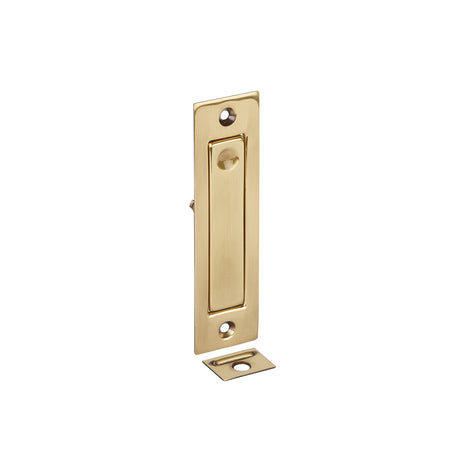Emtek 1-1/4" x 4-5/8" Modern Rectangular Jamb Bolt in French Antique Brass