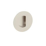 Emtek 3" Round Flush Pull with Half Moon Pocket in Satin Nickel