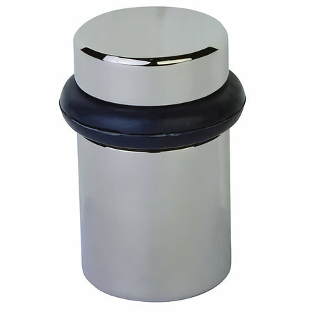 Emtek 2257US26 bright chrome cylindrical floor bumper