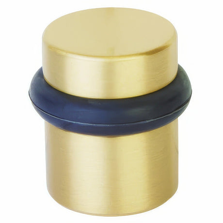 Emtek 2257US4 satin brass cylindrical floor bumper