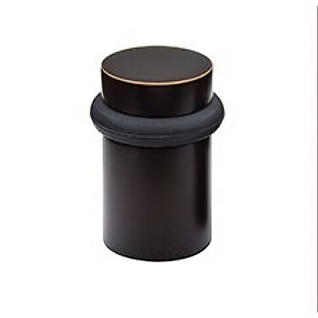 Emtek 2258US19 flat black cylindrical floor bumper