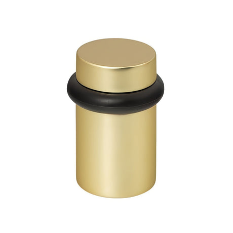 Emtek 2258US4 satin brass cylindrical floor bumper