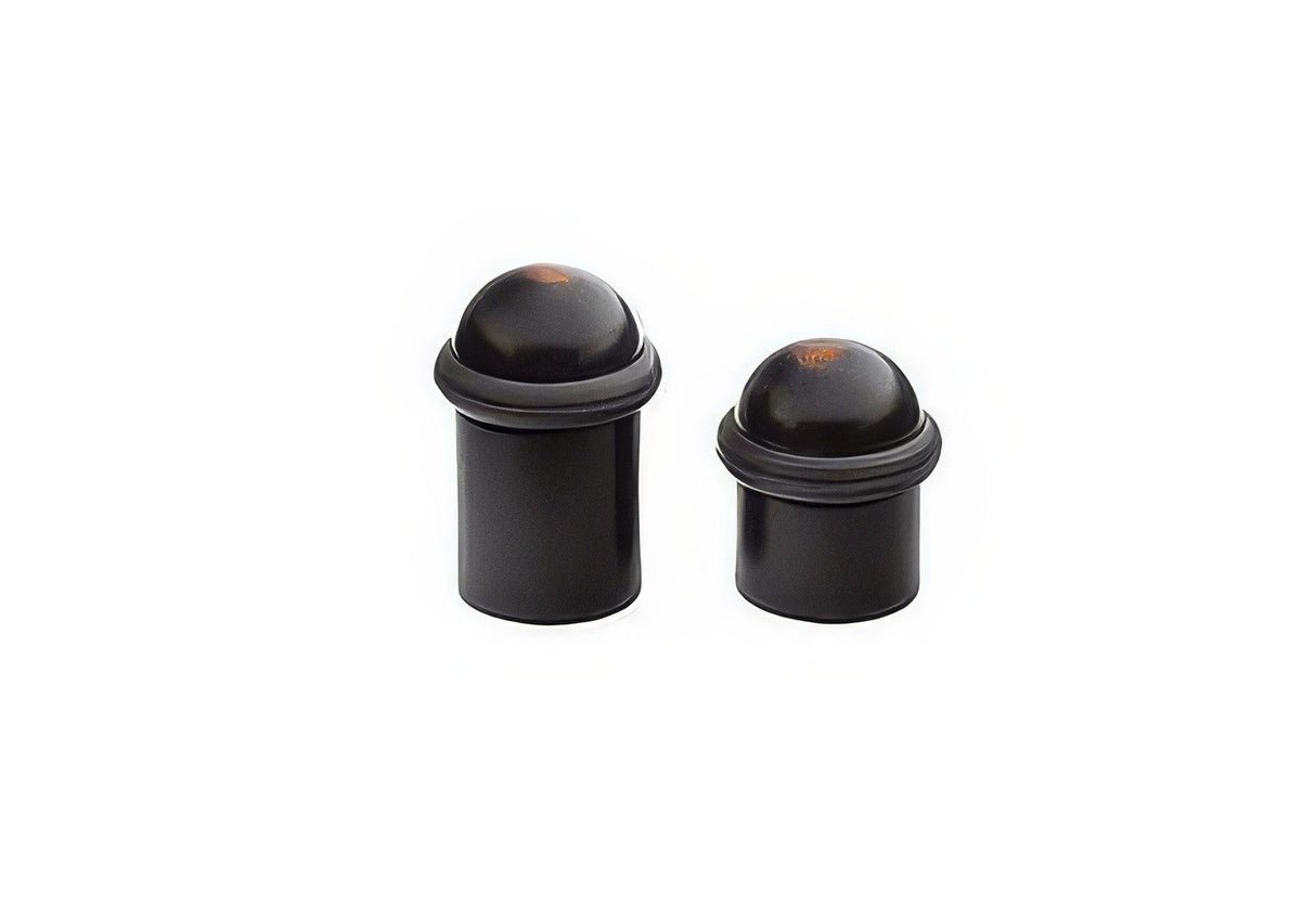 Emtek 2259US19 flat black cylindrical floor bumper