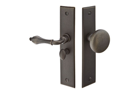 Emtek 2291MBRH Right Hand Rectangular Style Screen Door Lock Medium Bronze Finish