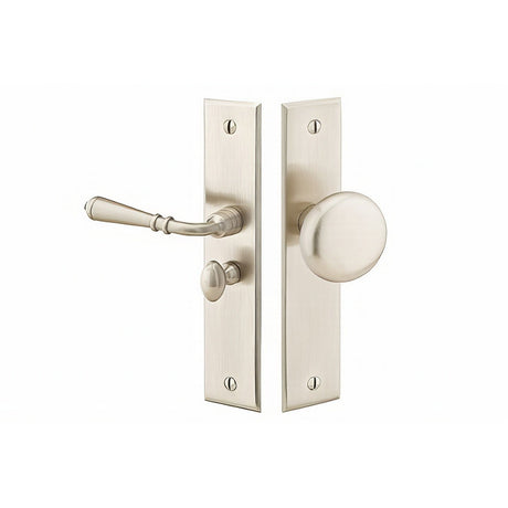 Emtek 2291US15RH satin nickel screen door lockset