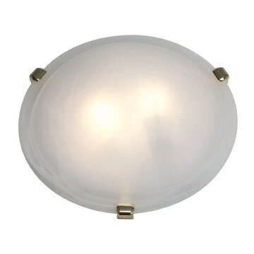 Access Lighting 23019-PB/ALB polished brastainless steel / alabaster flushmount light