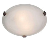 Access Lighting 23019-RU/ALB rust / alabaster flushmount light