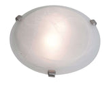 Access Lighting 23020-BS/WH brushed steel / white flushmount light