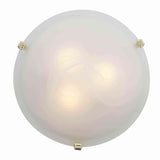 Access Lighting 23020-PB/WH polished brass / white flushmount light