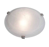 Access Lighting 23021-BS/ALB brushed steel / alabaster flushmount light
