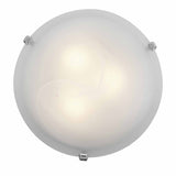 Access Lighting 23021GU-BS/ALB brushed steel / alabaster flushmount light