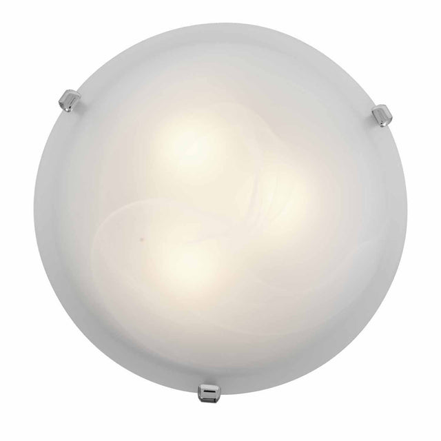 Access Lighting 23021GU-BS/ALB brushed steel / alabaster flushmount light