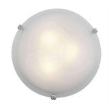Access Lighting 23021GU-CH/ALB chrome / alabaster flushmount light