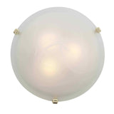 Access Lighting 23021GU-PB/ALB polished brass / alabaster flushmount light