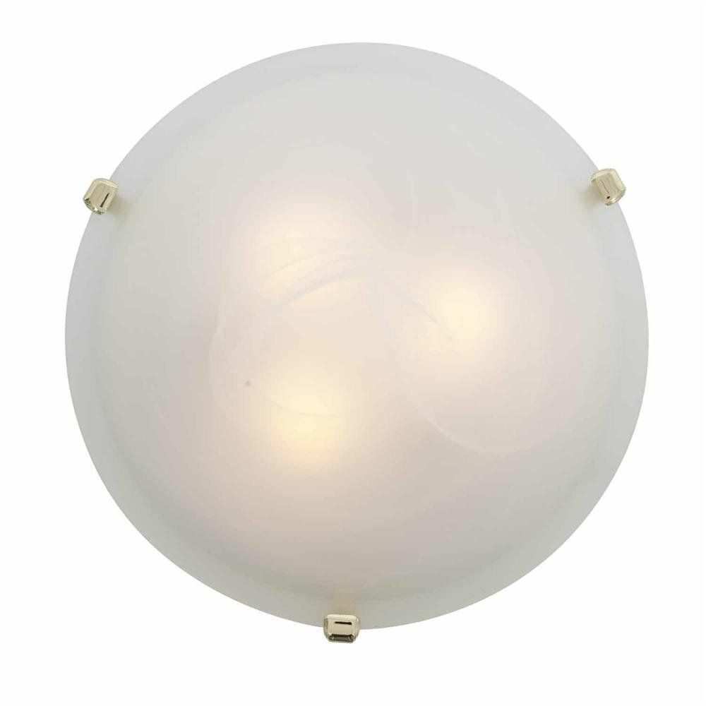 Access Lighting 23021GU-PB/WH polished brass / white flushmount light