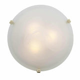 Access Lighting 23021GU-PB/WH polished brass / white flushmount light