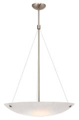 Access Lighting 23073-BS/ALB brushed steel / alabaster pendant light