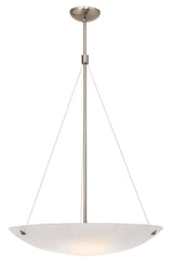 Access Lighting 23074-BS/ALB brushed steel / alabaster pendant light