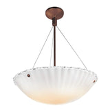Access Lighting 23077-BRZ/WHT bronze / white semi flush ceiling light