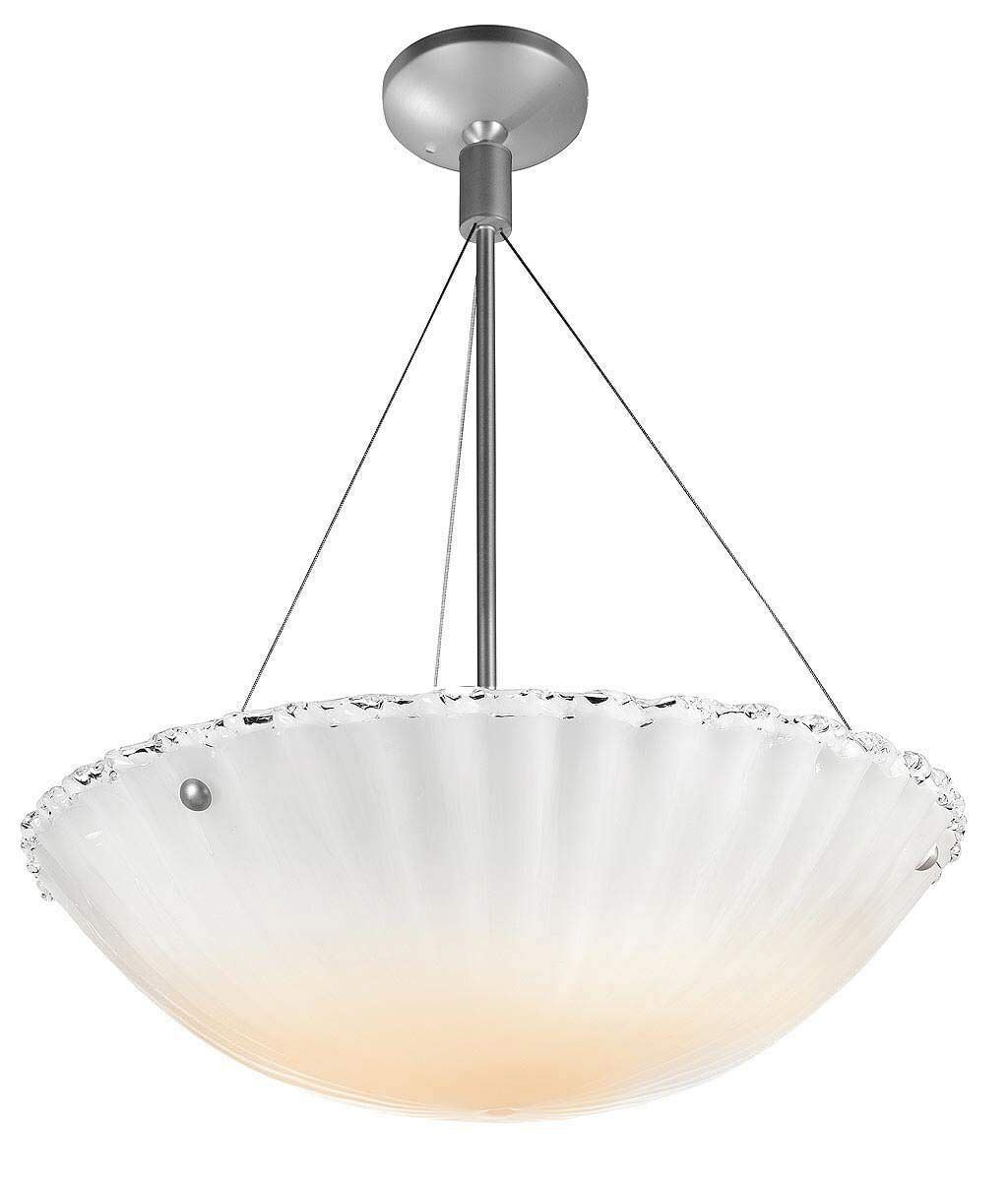 Access Lighting 23078-BS/WHT brushed steel / white semi flushmount