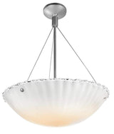Access Lighting 23078-BS/WHT brushed steel / white semi flushmount
