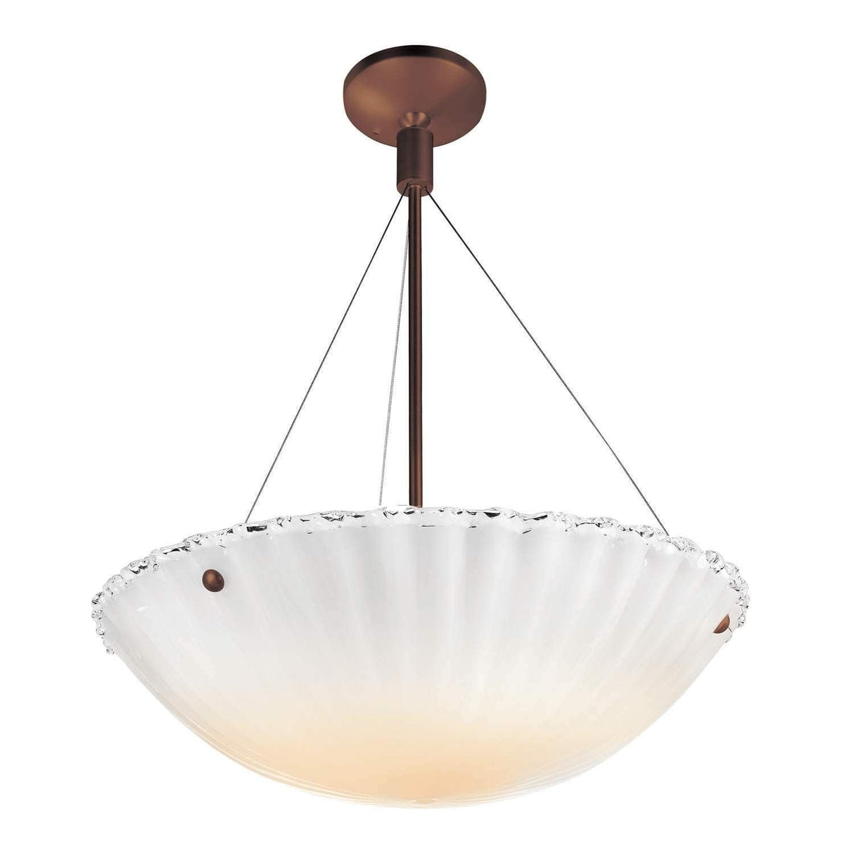 Access Lighting 23079-BRZ/WHT bronze / white semi flush ceiling light