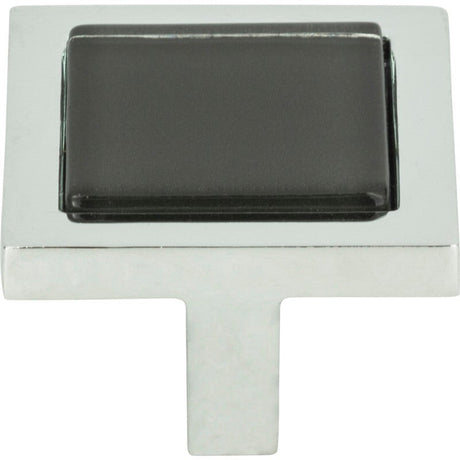 Atlas Homewares 230-BLK-CH polished chrome cabinet knob