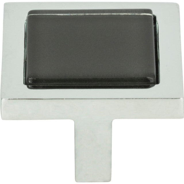 Atlas Homewares 230-BLK-CH polished chrome cabinet knob