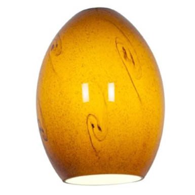 Access Lighting 23123-ASKY FireBird OstrichÂ pendant glass shade in satin stainless, additional view
