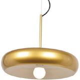 Access Lighting 23882LEDDLP-GLD/WHT Bistro Round Colored LED Pendant Gold and White