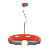 Access Lighting 23882LEDDLP-RED/SILV Bistro Round Colored LED Pendant Red and Silver