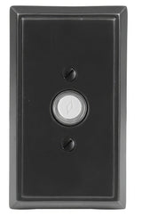Emtek 4-3/8" Height Rectangular Style Brass Lighted Doorbell Rosette