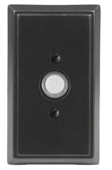 Emtek 4-3/8" Height Rectangular Style Brass Lighted Doorbell Rosette