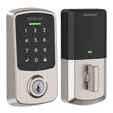 Kwikset 9400BLETHRDTPD Aura Reach Bluetooth and Matter Enabled Smart Touchscreen Deadbolt in Satin Nickel