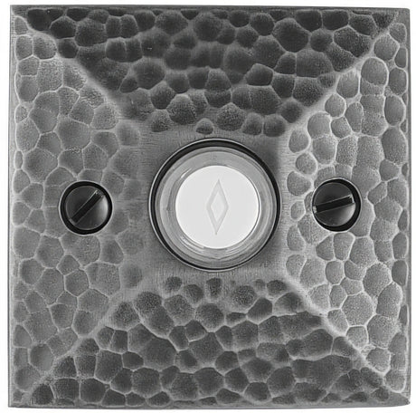Emtek 2452US19 flat black doorbell