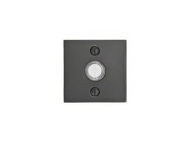 Emtek 2459US19 flat black doorbell
