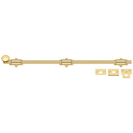 Deltana 24SB003 lifetime polished brass surface bolt
