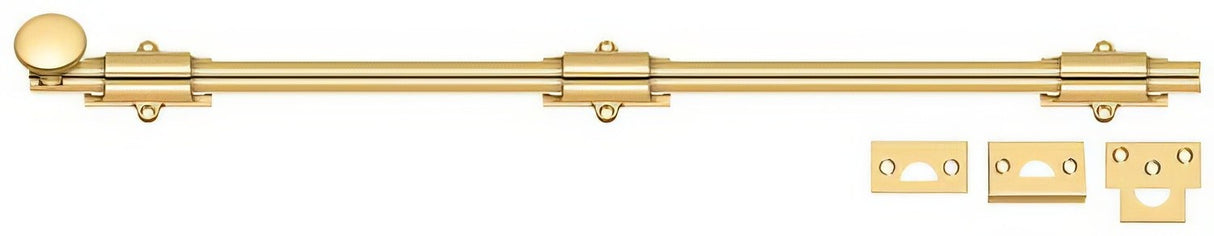 Deltana 24SB003 lifetime polished brass surface bolt