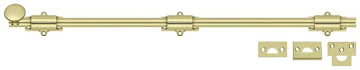 Deltana 24SB3-UNL unlacquered bright brass surface bolt