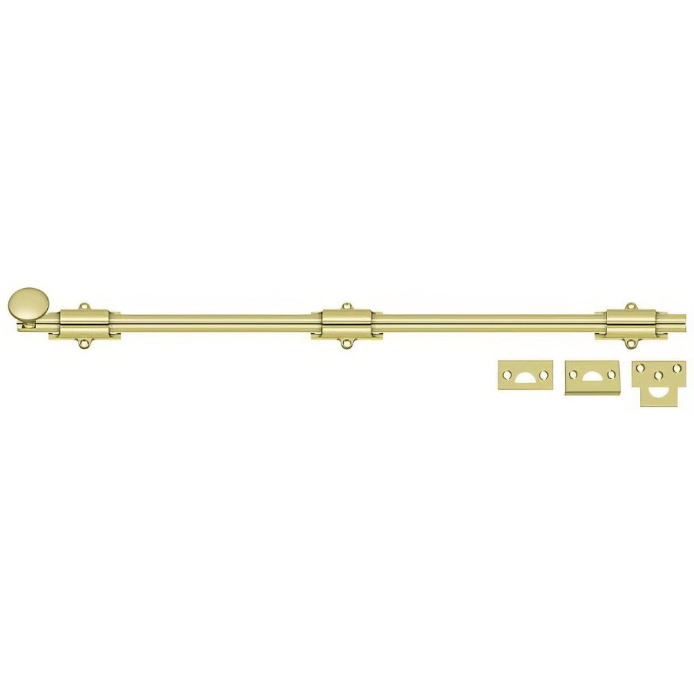 Deltana 24SB3 polished brass surface bolt
