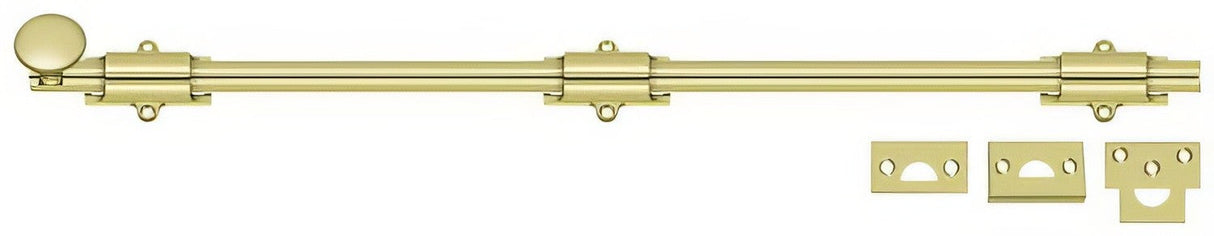 Deltana 24SB3 polished brass surface bolt