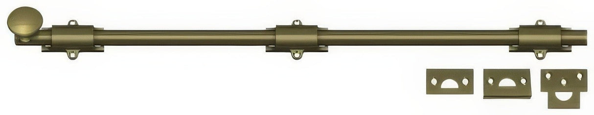 Deltana 24SB5 antique brass surface bolt