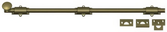Deltana 24SB5 antique brass surface bolt
