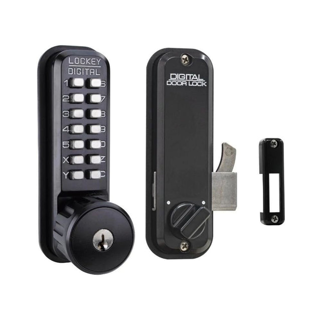Lockey 2500JBMGKA jet black mechanical pushbutton locksets