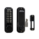 Lockey 2500JBMG jet black mechanical pushbutton locksets