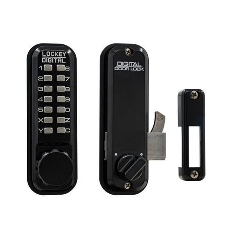 Lockey 2500JBMG jet black mechanical pushbutton locksets