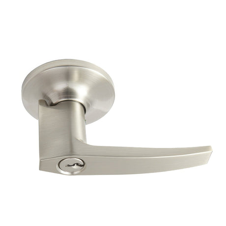 Better Home Products 25526DC satin nickel keyed entry door lever