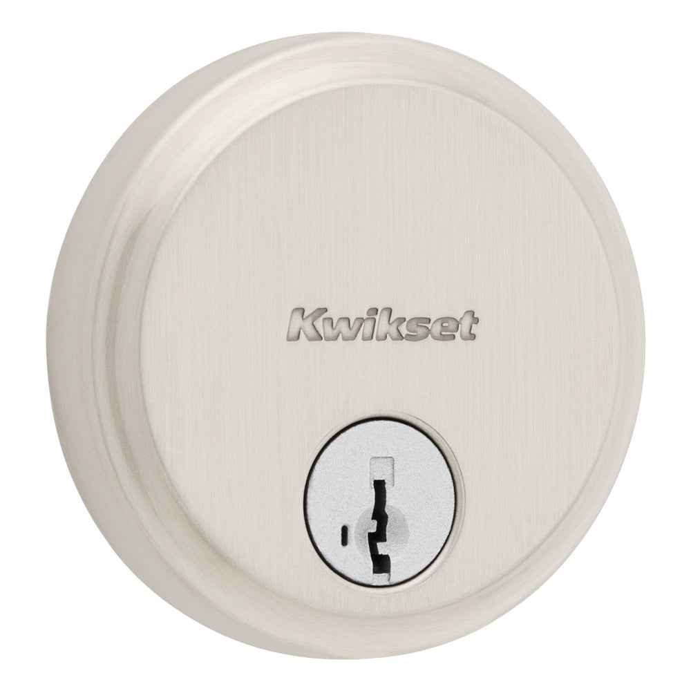 Kwikset 258 Hometown Low Profile Single Cylinder SmartKey Deadbolt in Satin Nickel