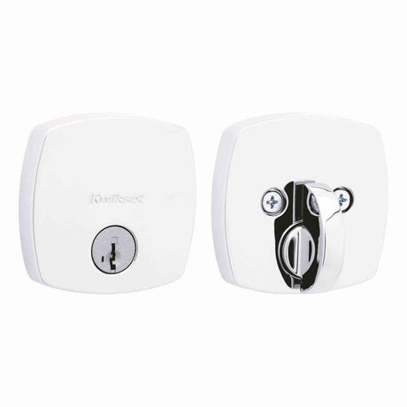 Kwikset 258MDT Midtown Contemporary Low Profile Single Cylinder SmartKey Deadbolt in Bright Chrome